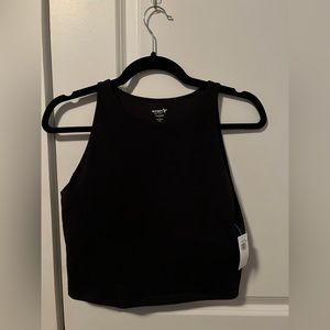 NWT Black Old Navy Light Support PowerChill Longline Sports Bra Tank